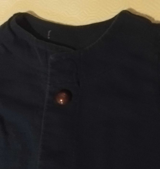 Casaco azul com detalhes em dourado - 24 meses