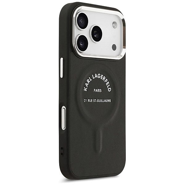 Etui Karl Lagerfeld Karl RSG Logo MagSafe do iPhone 17 Pro - czarne