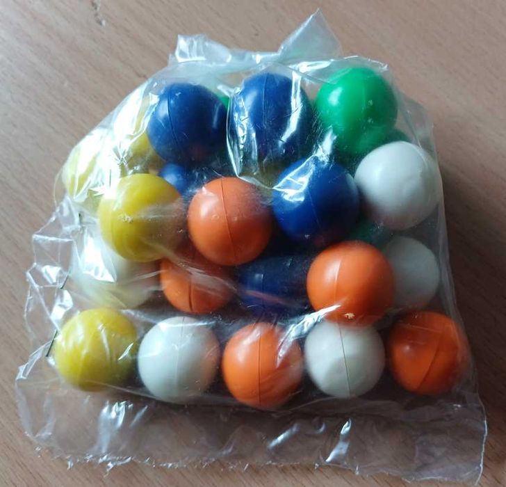 Imans em bola de cinco cores - sacos com 25 (novos)