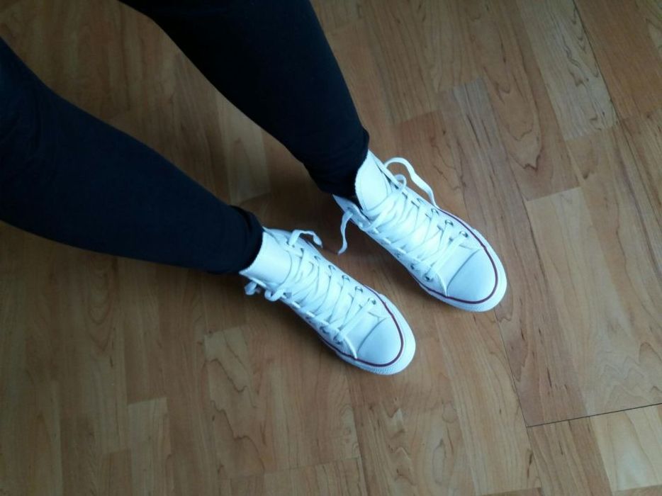 Converse skórzane białe r36
