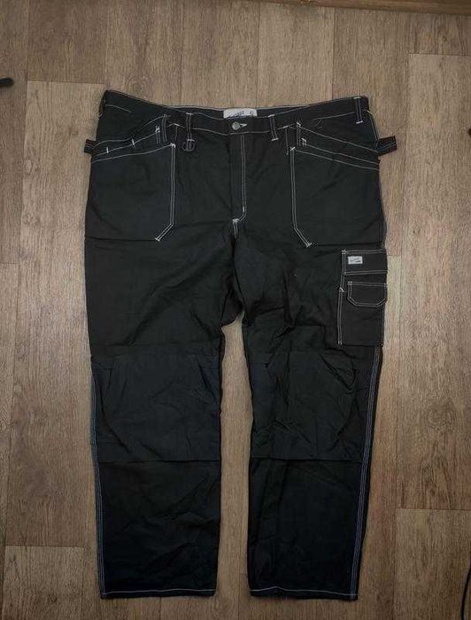 Штани fristads робочі чоловічі чорні широкі xxl карго осінні форма