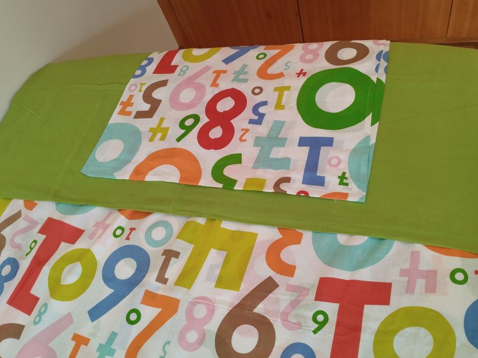 Capa de edredão + lençol + fronha para cama de solteiro