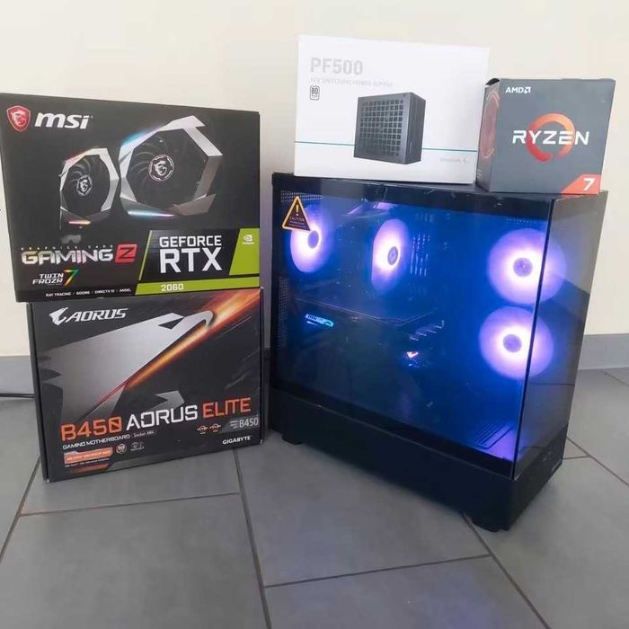 Komputer Gaming Ryzen 7 2700X / RTX 2060 6GB / 16GB RAM / SSD / Win 11 Pro