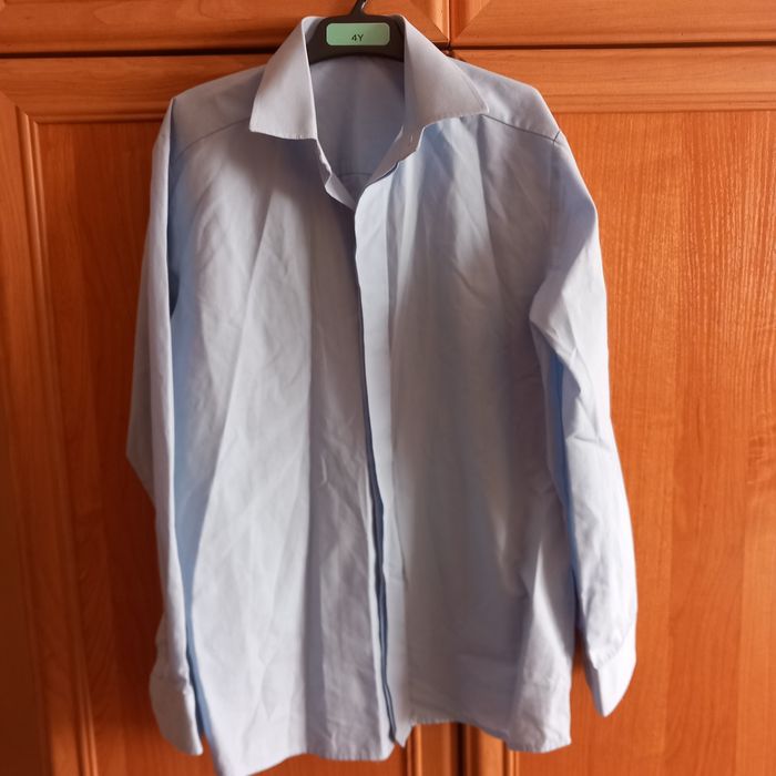 Błękitna koszula dla chłopca 140