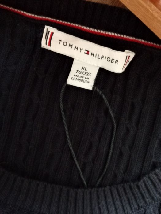 Sweter męski warkocz Tommy Hilfiger, rozmiar XL