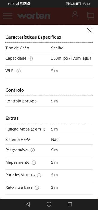Robot aspira e passa mopa