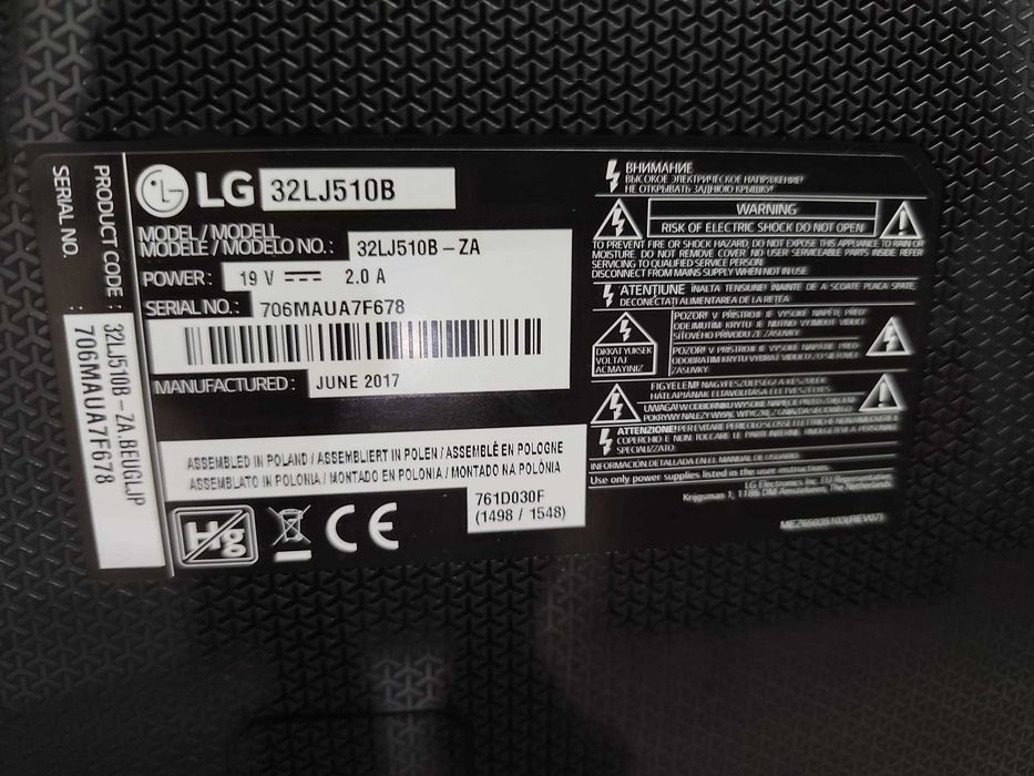 Televisão LG de 32Polegadas
