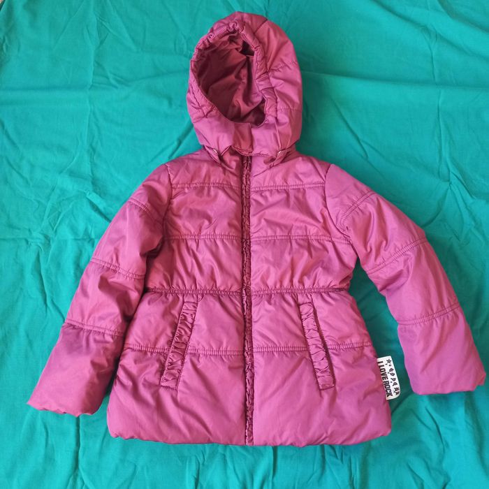 Kurtka dziewczęca 104 zebra  kolor ciemny różowy