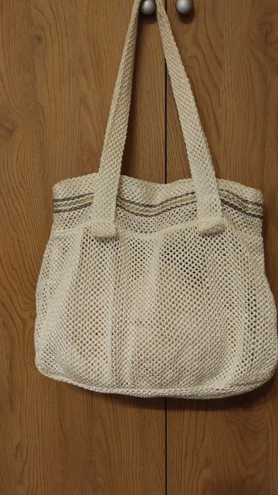 Torebka   z dzianiny , plażowa.