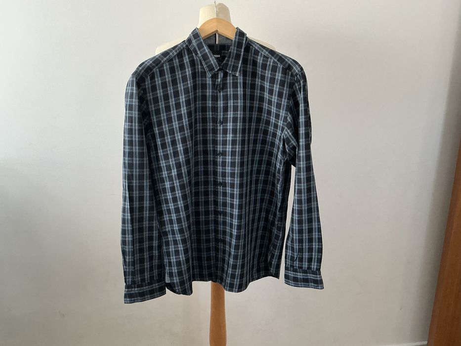 Koszula męska BOSS Hugo Boss flanelowa w kratę 100% bawełna L
