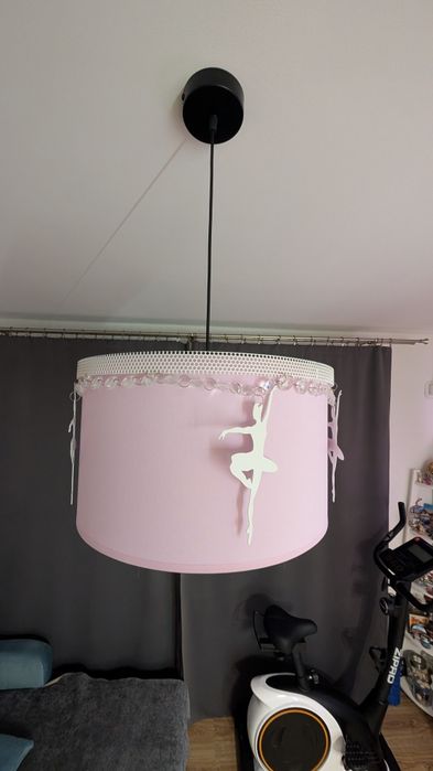 Lampa wisząca BALETNICA PINK, klosz, dla dziecka, różowa