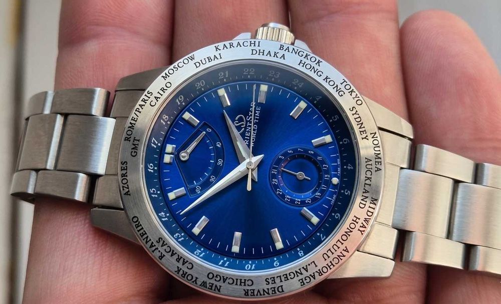 Orient Star - World Time - Power Reserve - Stan perfekcyjny !!!