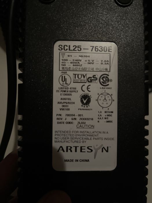 Zasilacz dwunapięciowy artesyn scl25-7630e
