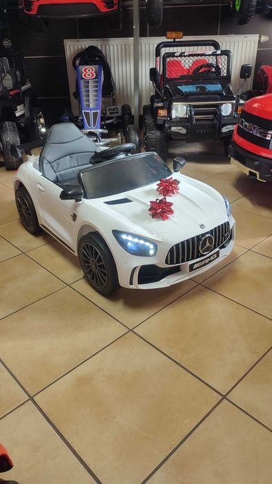 Samochód Auto Mercedes GTR-S biały na akumulator dla dzieci