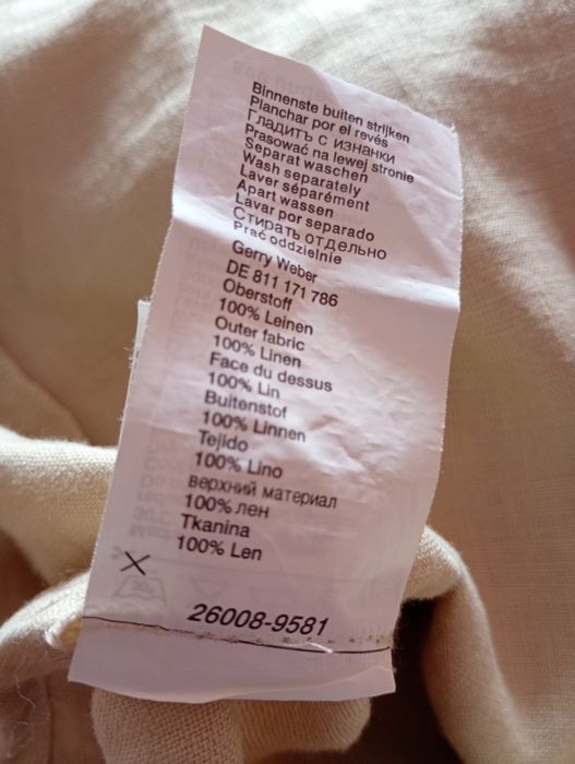 Lniana  bluzka, tunika len 100%  Boho lato, wakacje, urlop size 40