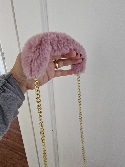 Carteira de menina de pêlo rosa com dourado da marca Angels Faces