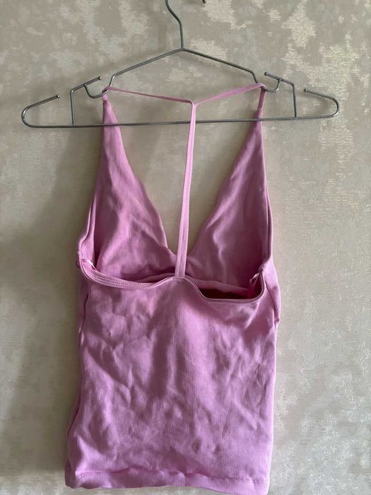 ZARA Топ із коміром хальтер і ремінцем ззаду