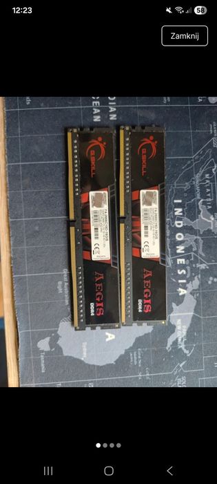 16Gb ram ddr4 (8x2 dual chanel aegis g.skill)