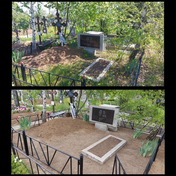 Прибирання могил,  Центральне кладовище