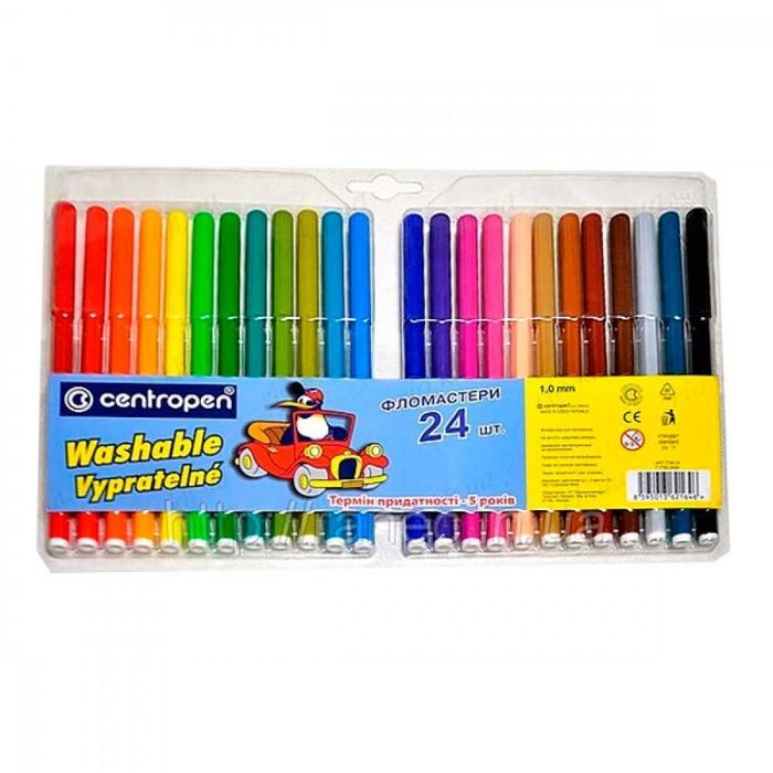 Фломастеры на 24 цвета