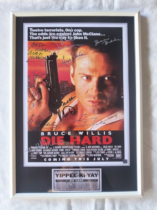 Moldura Filme Die Hard com Autógrafos (A4)