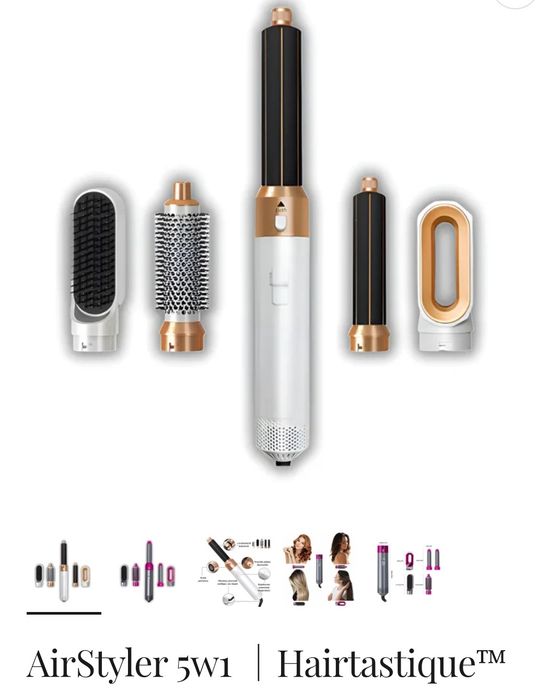 Hairtastique AirStyler 5w1 nowa lokówka, suszarka, prostownica