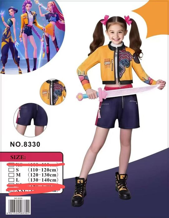 Kostium przebranie kpop demon hunters 120/130cm