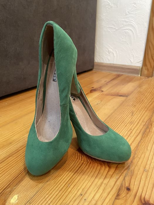Туфлі для дівчат 37 розмір замша зелені