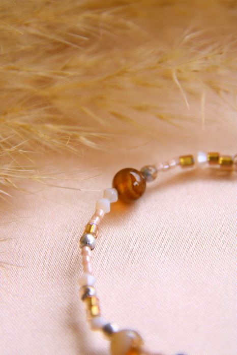 Bransoletka z agatem | rękodzieło, handmade