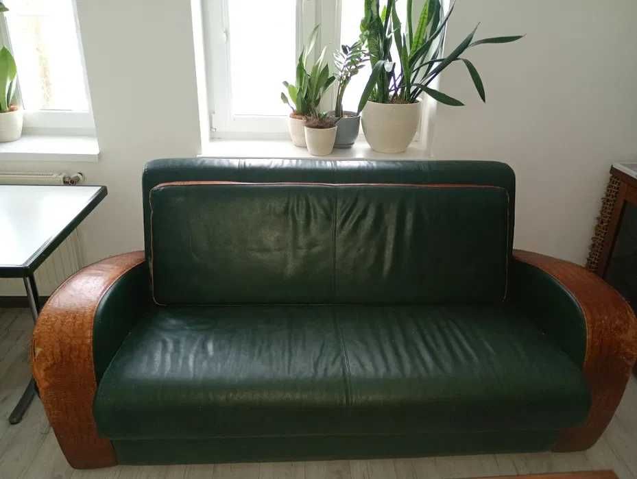 Skórzana sofa Art Déco – loft / gabinet – do renowacji kanapa skóra na