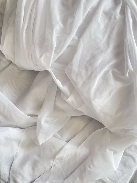 Тканина сітка еластична біла для шиття