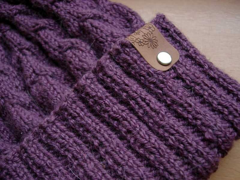beanie wywijana czapka w warkocze