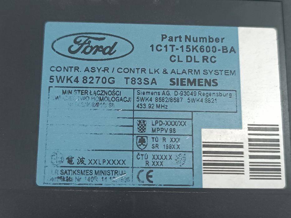 Módulo de Fecho Central - FORD TRANSIT Caixa (FA_ _) | 00 - 06