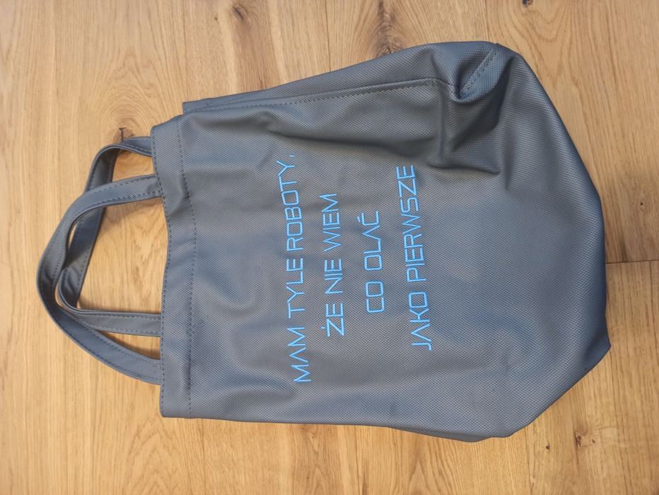 Duża torba na zakupy shopper śmieszny napis