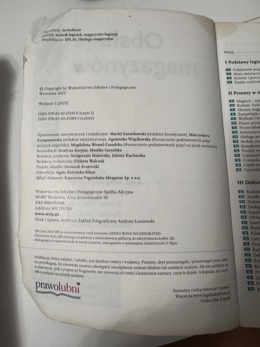 Obsluga magazynow cz 1 + gratis