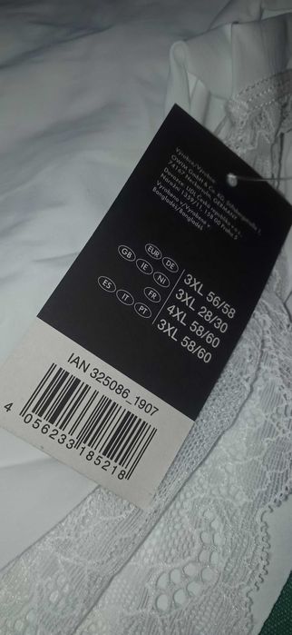 Bezszwowe białe majtki plus size 56/58 nowe