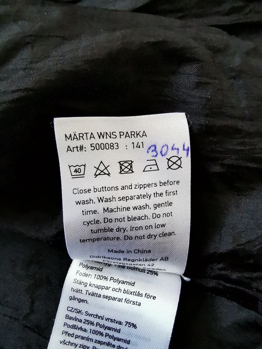 Didriksons 1913 Marta parka Storm System przeciwdeszczowa płaszcz 38 M