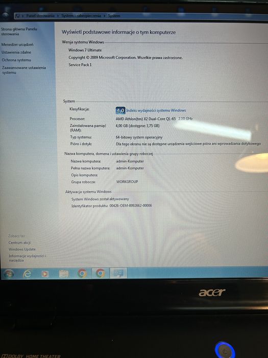 Komputer Acer Aspire  7530 G