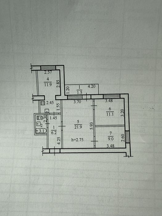 3к.кв Автономне опалення Центр Старокозацька