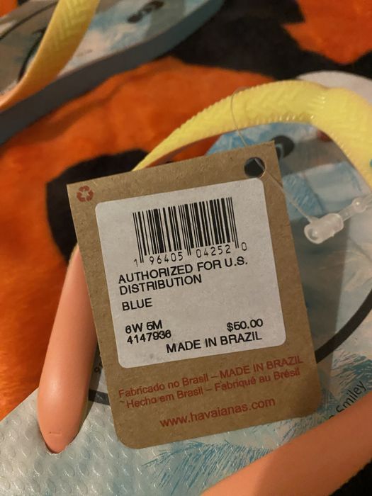 Japonki Havaianas SMILEY" r. 37/38 • Nowy z metka