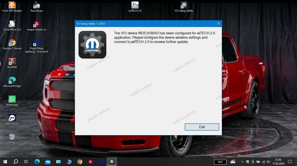 wiTECH2 MOPAR FLASHING Jeep Dodge RAM oprogramowanie licencja konto On