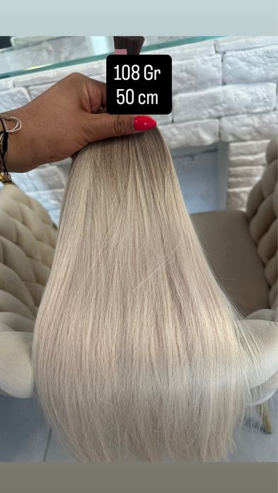 Wlosy blond 100% naturalne