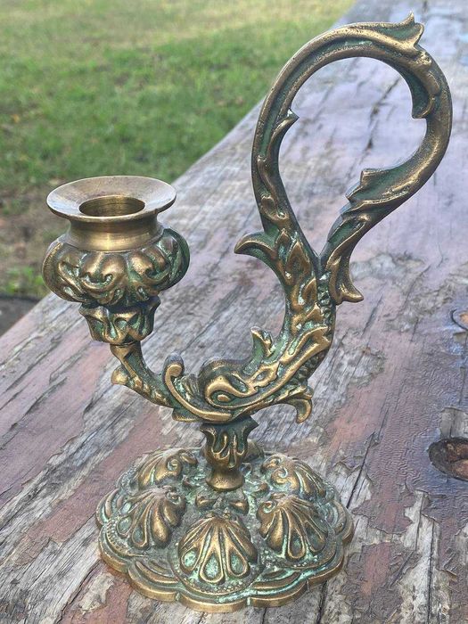 Редкий советский латунный подсвечник, клеймо, цена 9 руб., 870 г