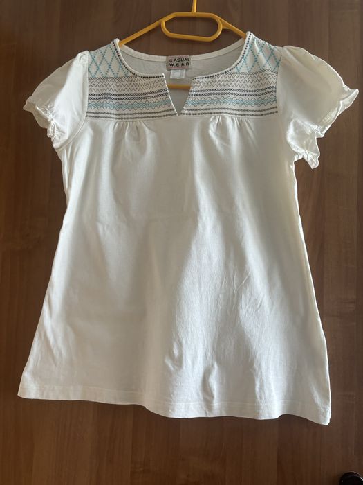 Bluzka tshirt Casual W.E.A.R, 36/38,krótki rękaw,kremowa