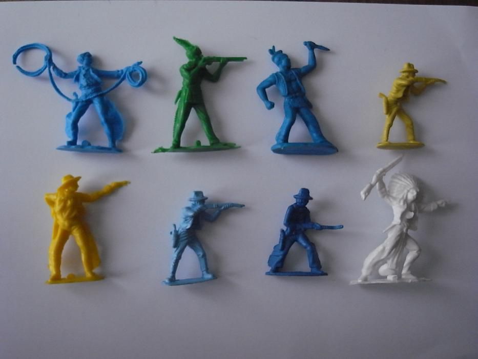 64 bonecos indios cowboys pvc vintage antigo figura