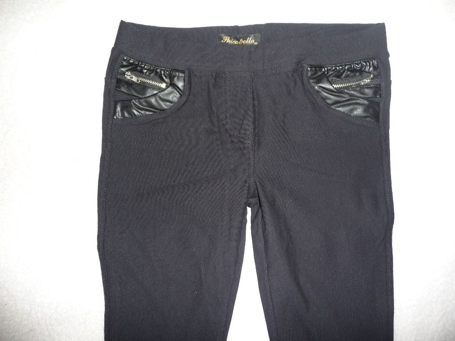 Spodnie czarne stretchowe 164