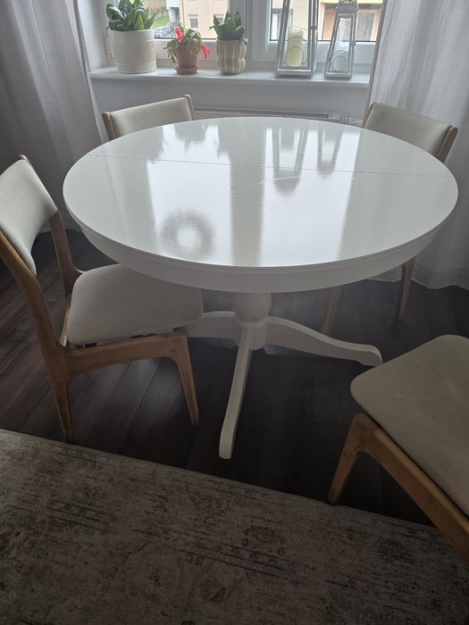 Ikea rozkładany stół Ingatorp biały