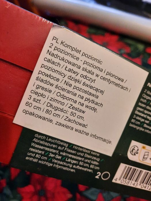 Poziomice komplet 3 sztuki o długości 50 60 i 80 cm