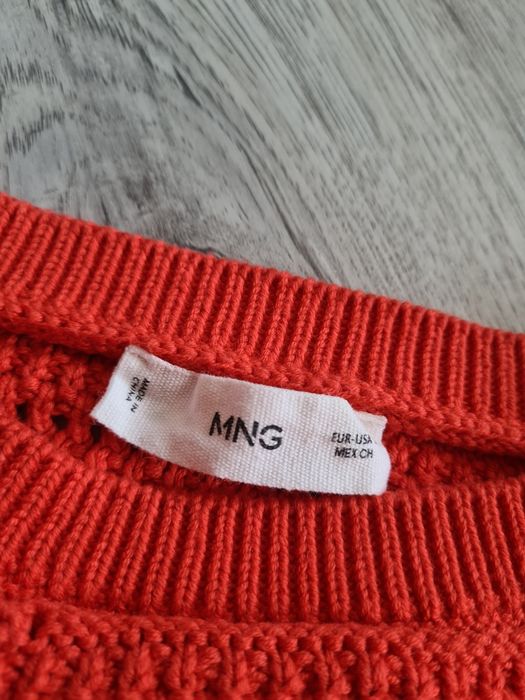 MNG sweter z ażurowej tkaniny S