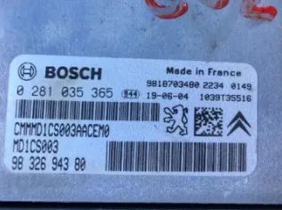 Centralina Motor Peugeot Partner/208/308/2008/Citroen Berlingo 1.5 BlueHdi 2019 Ref. 0281035365 / 9832694380